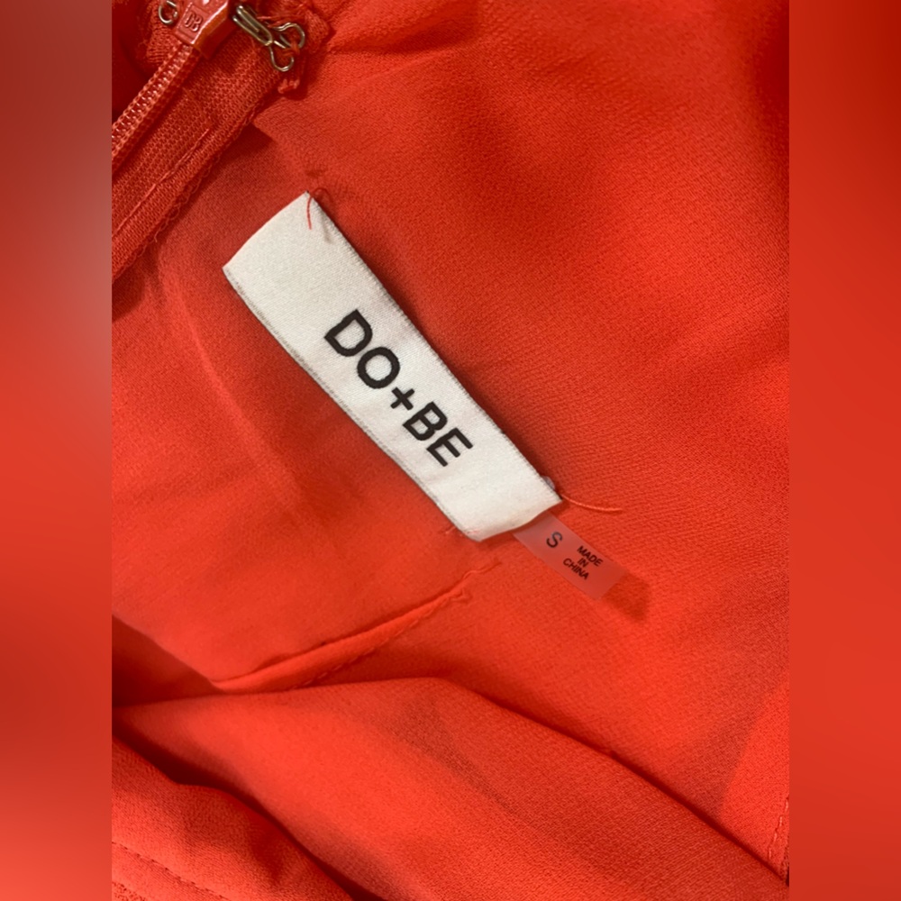 Do+Be halter layered jumper romper orange women’s size small bow tie in back (M) - Picture 11 of 11